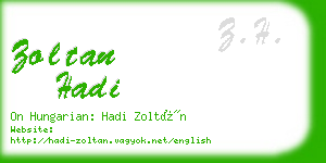 zoltan hadi business card